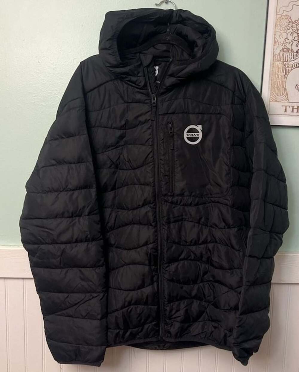 Volvo Official Merchandise Lightweight Hooded Puffer Jacket Black US 2XL